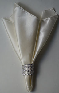 18 inch Satin Cloth Napkins, Ivory