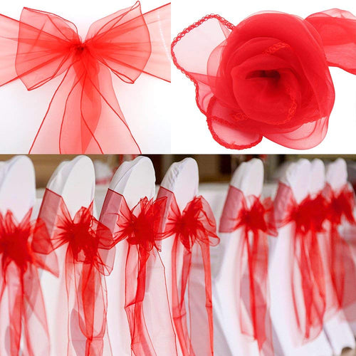 Organza Sashes, Red
